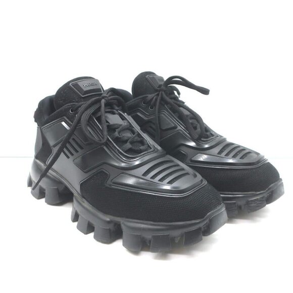 Prada Cloudbust Thunder Low Top Sneakers Black Technical Fabric Size 40.5 - Picture 1 of 14